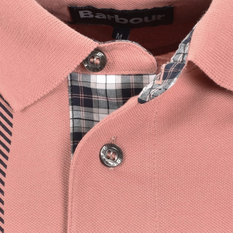 Image number 3 for Barbour Blaine Polo T Shirt Earth Pink