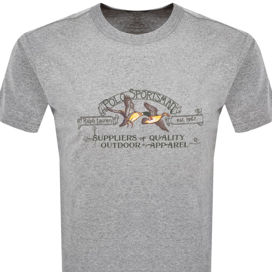 Image number 2 for Ralph Lauren Short Sleeve T Shirt Grey Heather