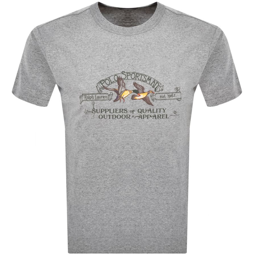 Image number 1 for Ralph Lauren Short Sleeve T Shirt Grey Heather