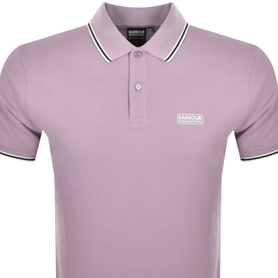 Image number 2 for Barbour International Evan Polo T Shirt Purple