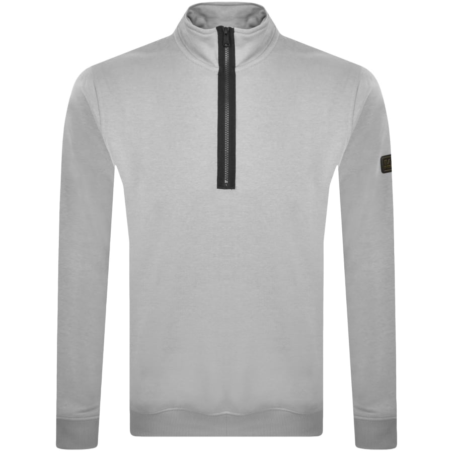 Image number 1 for Barbour International Half Zip Sweatshirt Grey