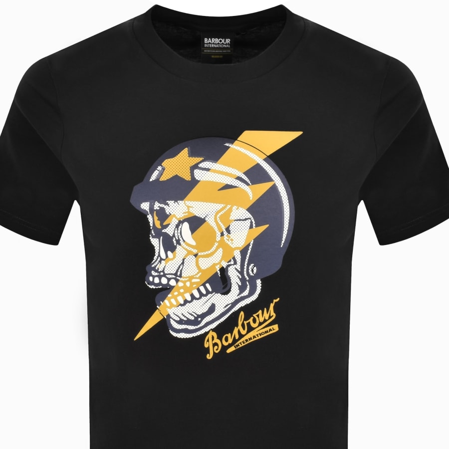 Image number 2 for Barbour International Flash Graphic T Shirt Black