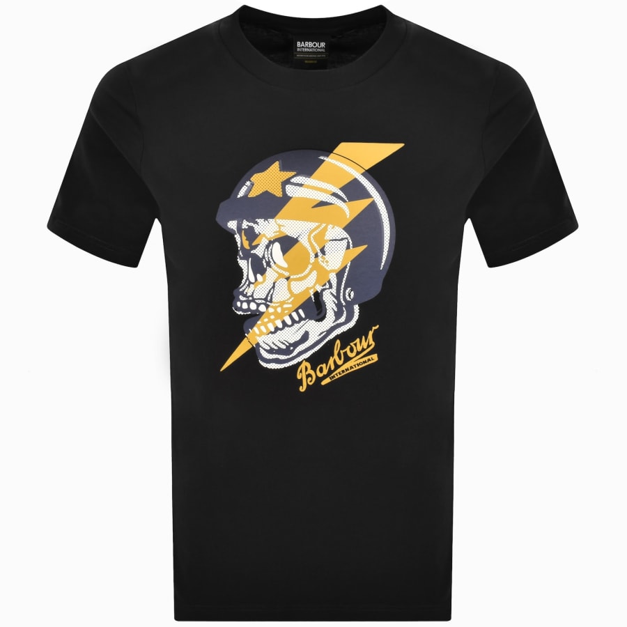 Image number 1 for Barbour International Flash Graphic T Shirt Black