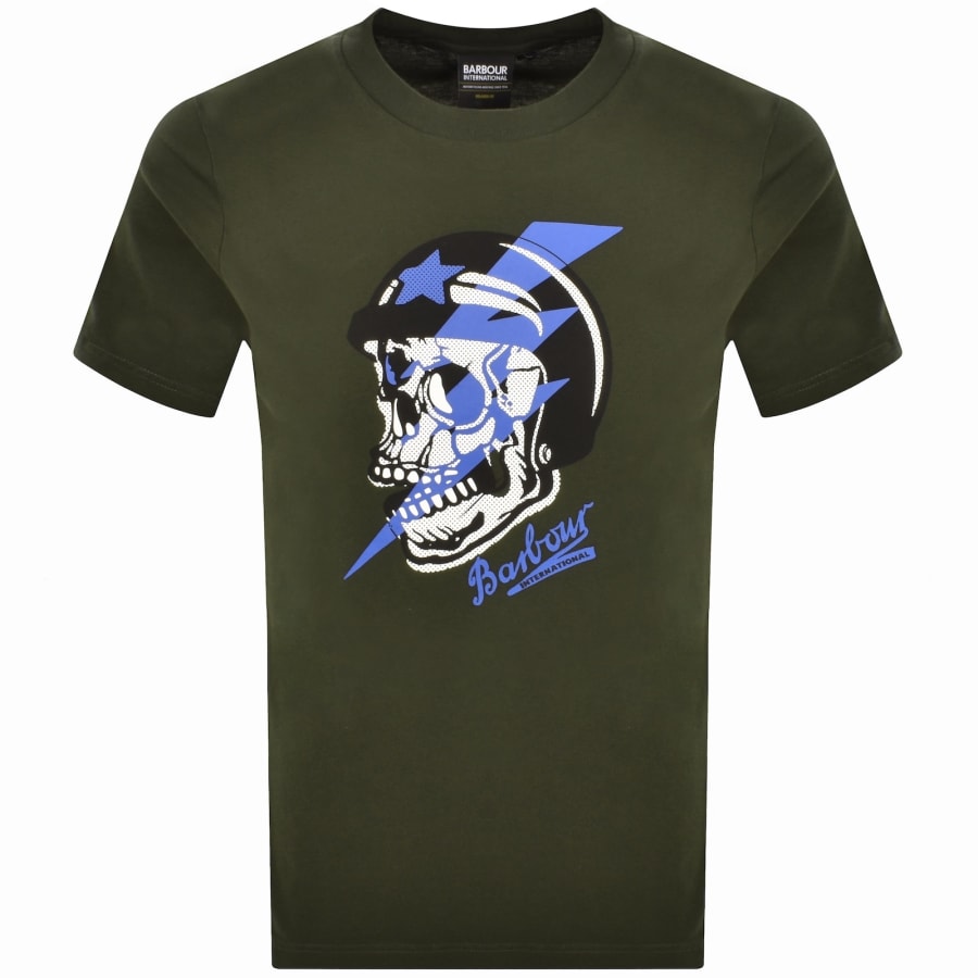Image number 1 for Barbour International Flash Graphic T Shirt Green