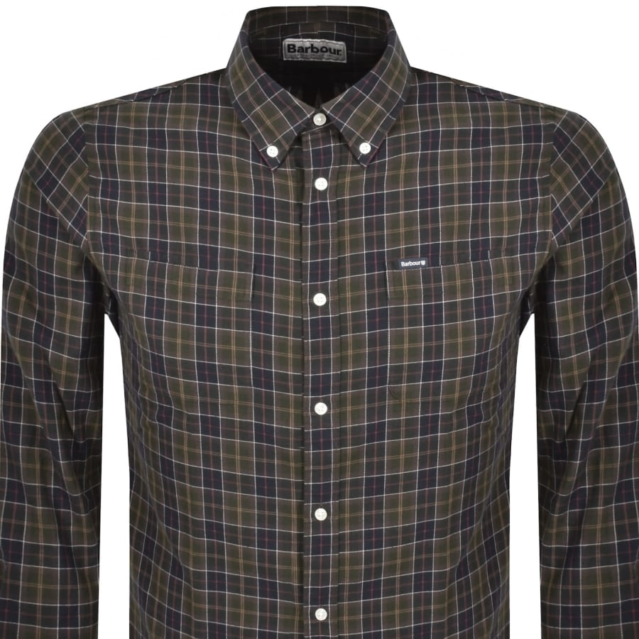 Image number 2 for Barbour Lanark Tailored Shirt Green