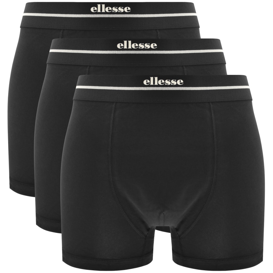 Image number 1 for Ellesse 3 Pack Ambria Trunks Black