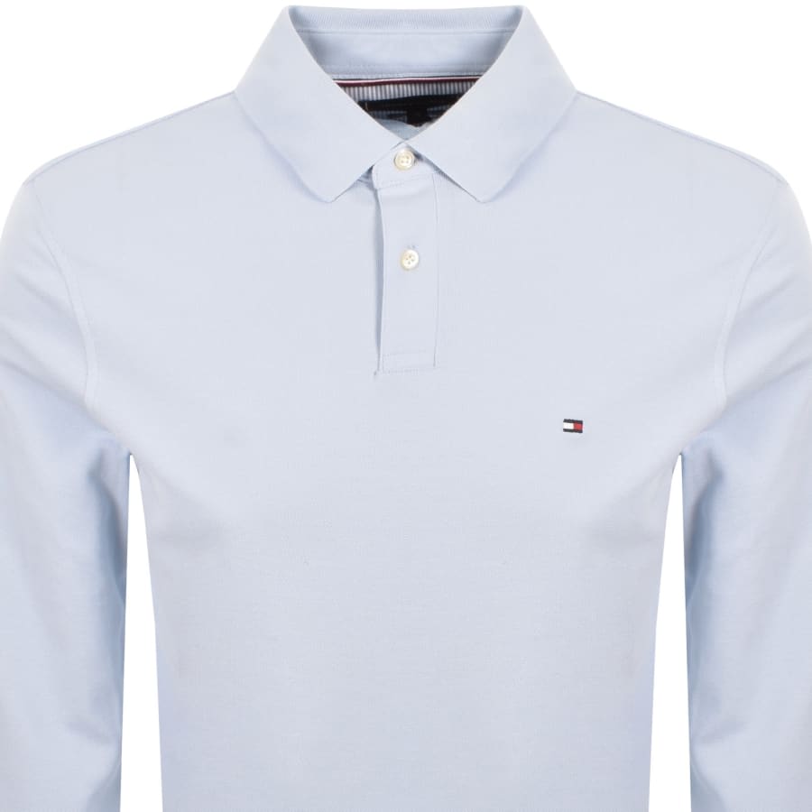 Image number 2 for Tommy Hilfiger Long Sleeved Polo T Shirt Blue
