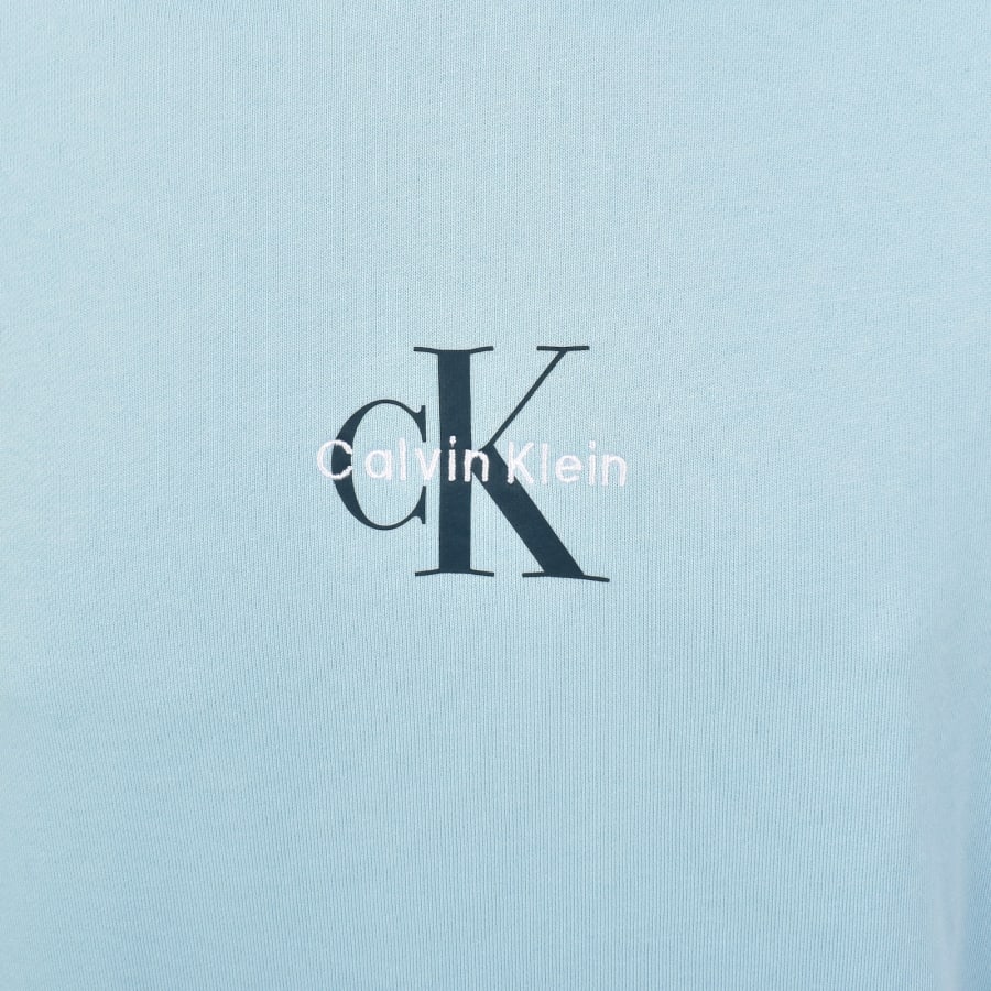 Image number 3 for Calvin Klein Jeans Logo Hoodie Blue