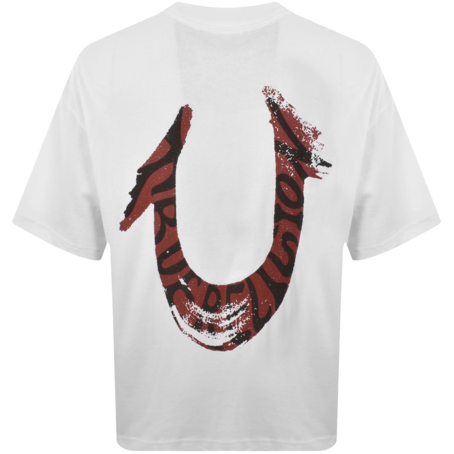 Image number 5 for True Religion Painted T Shirt White