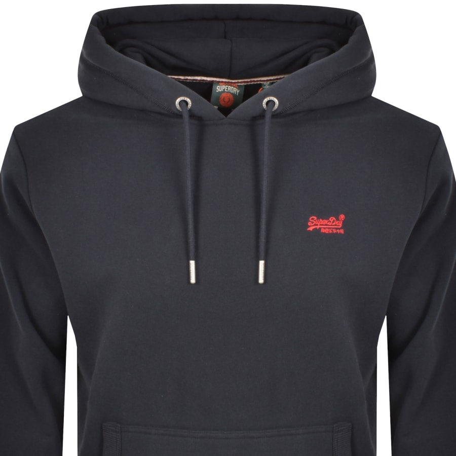 Image number 2 for Superdry Essential Logo Hoodie Navy