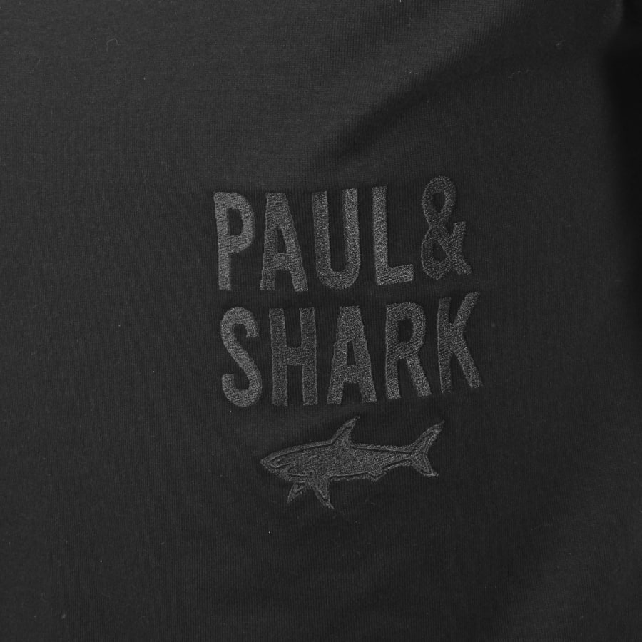 Image number 3 for Paul And Shark Embroidered Logo T Shirt Black