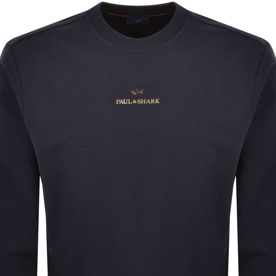 Image number 2 for Paul And Shark Logo Sweatshirt Navy