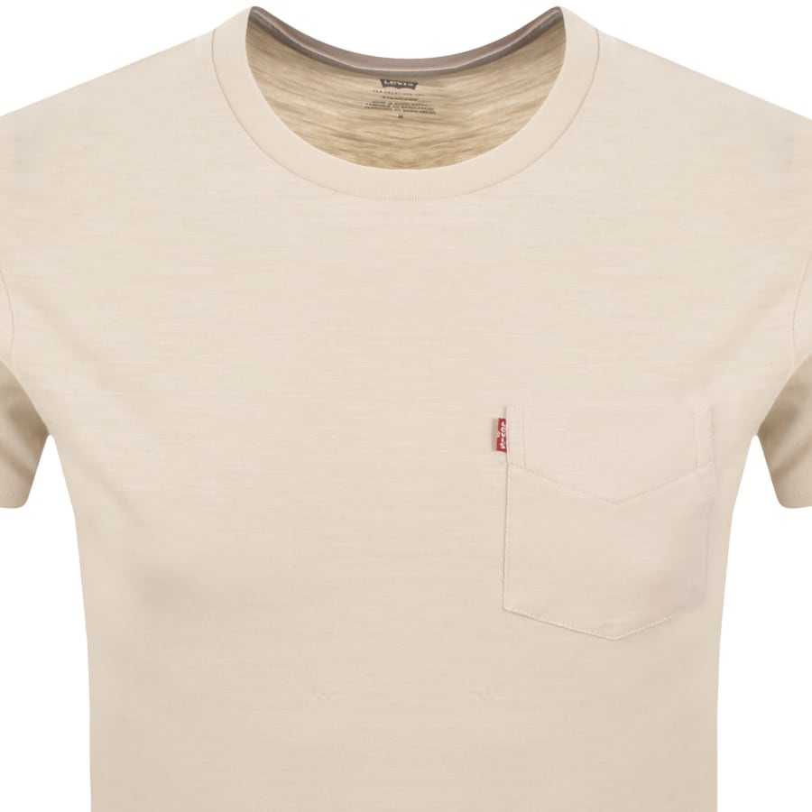 Image number 2 for Levis Original Classic Pocket T Shirt Fog Beige