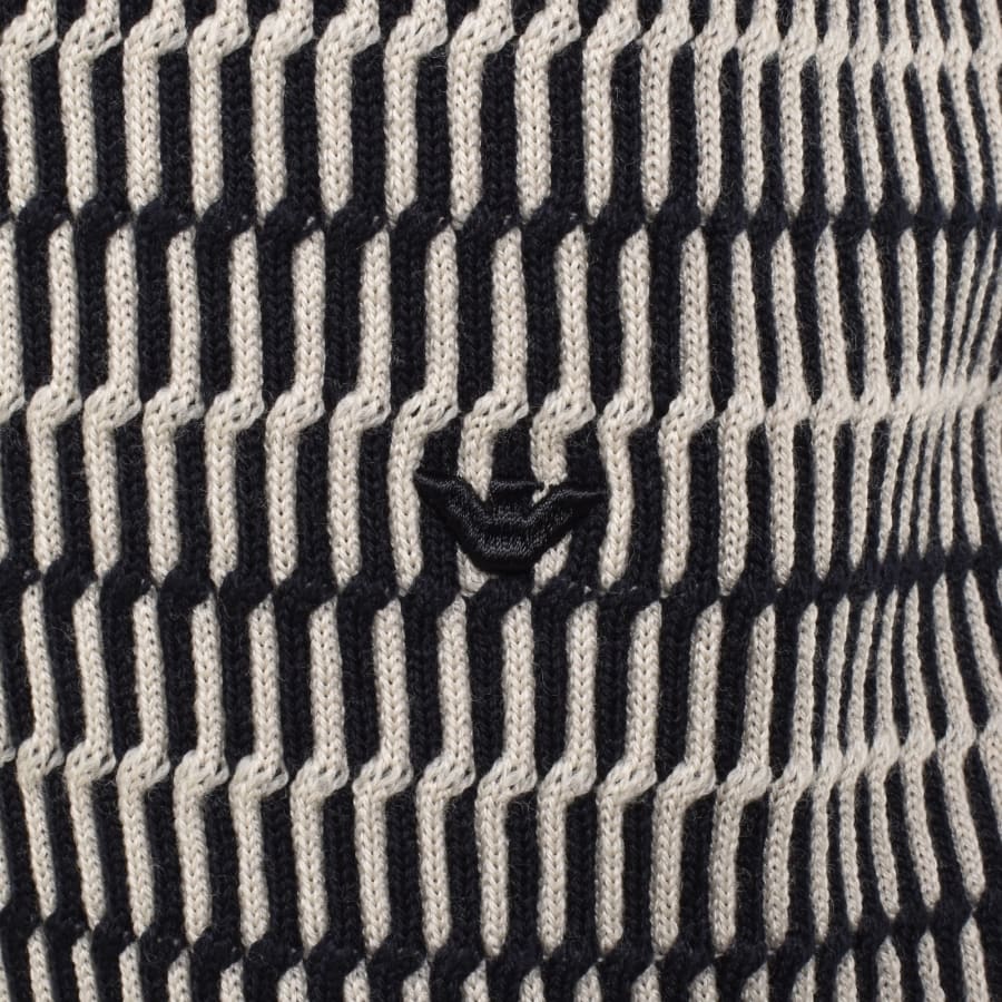 Image number 3 for Emporio Armani Patterned Wool Jumper Navy