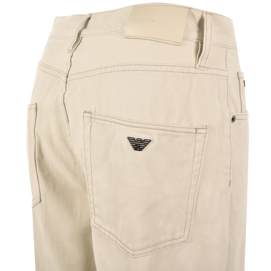 Image number 4 for Emporio Armani J73 Loose Fit Jeans Beige Denim
