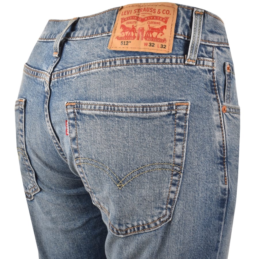 Image number 4 for Levis 512 Slim Tapered Jeans Blue