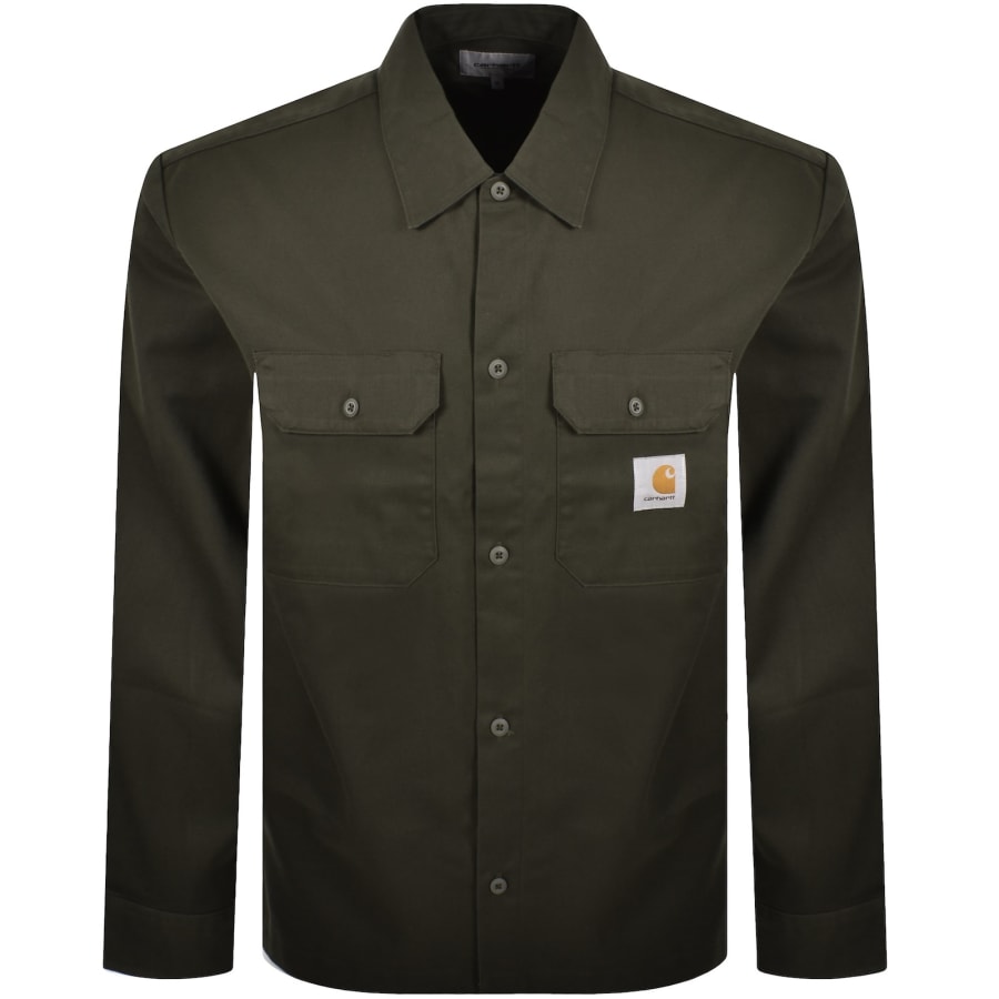 Image number 1 for Carhartt WIP Craft Long Sleeve Shirt Cypress Green