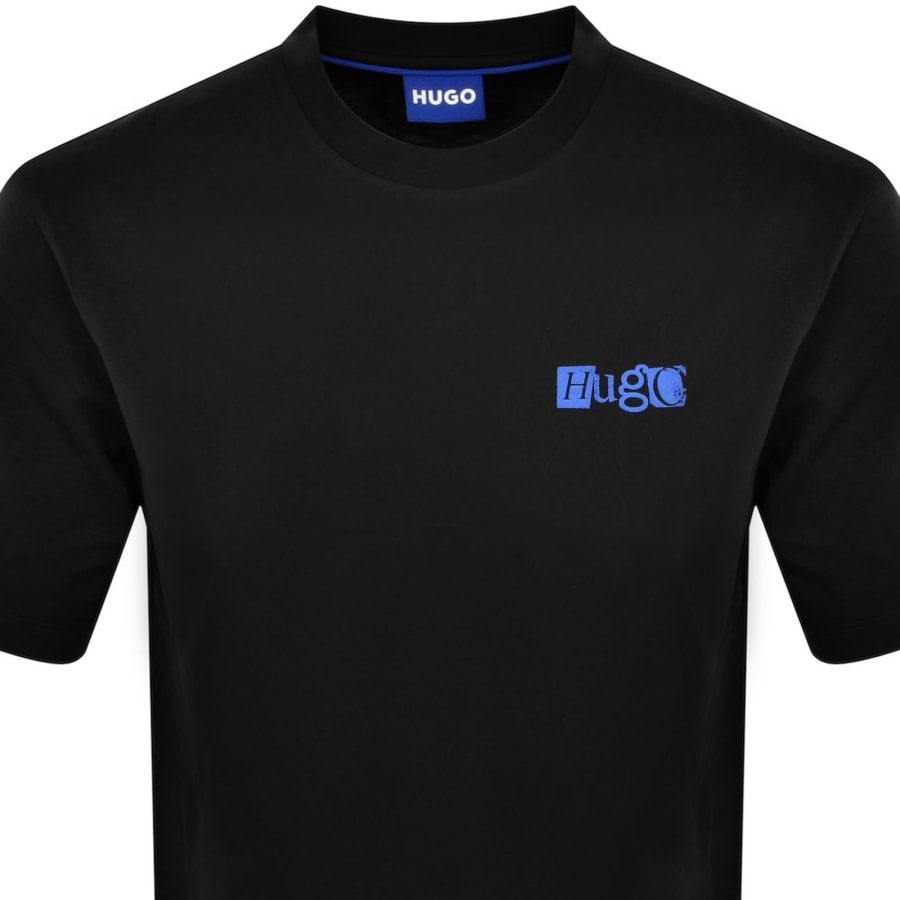 Image number 3 for HUGO Blue Nilte T Shirt Black