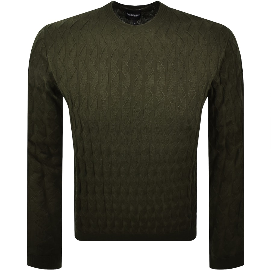 Image number 1 for Emporio Armani Knit Jumper Khaki