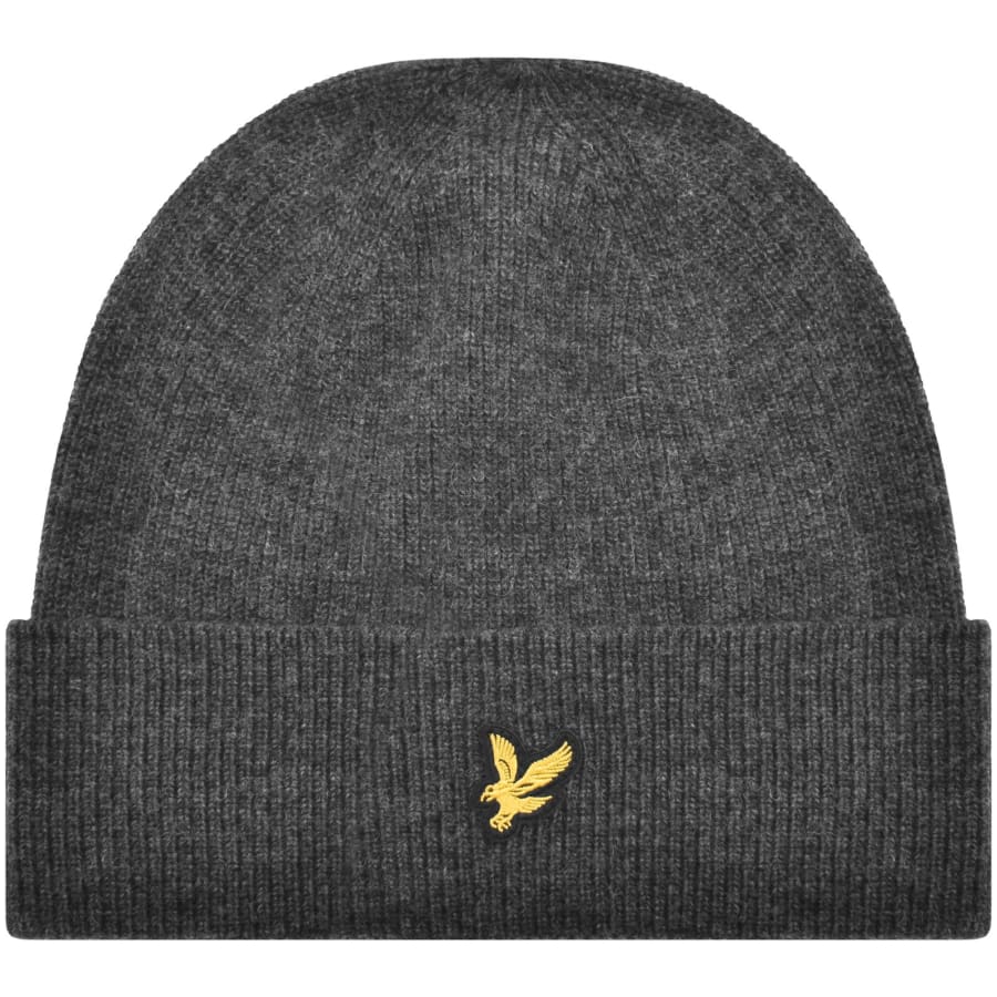 Image number 1 for Lyle And Scott Ribbed Beanie Hat Grey