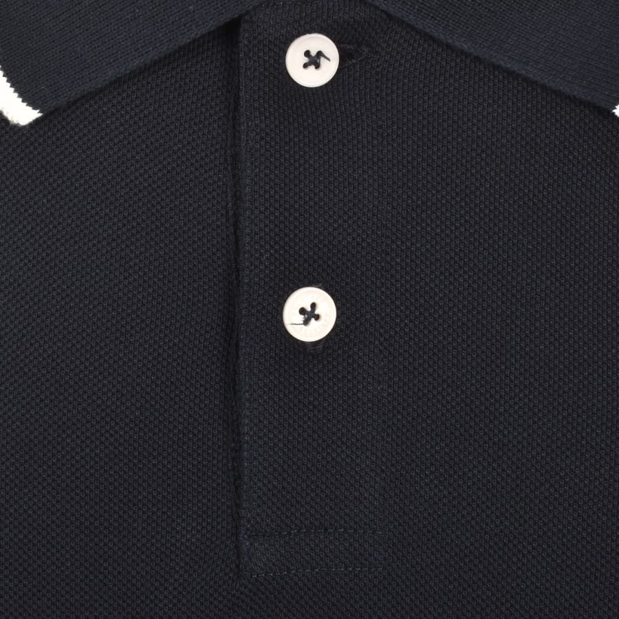Image number 4 for Belstaff Long Sleeve Polo T Shirt Navy