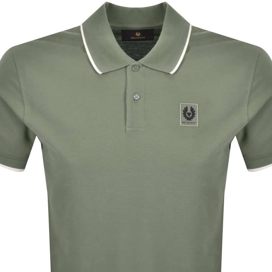 Image number 2 for Belstaff Tipped Polo T Shirt Green