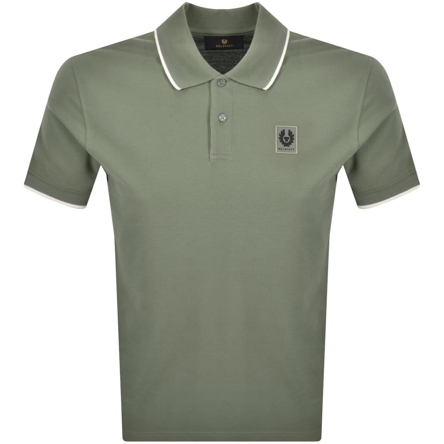 Image number 1 for Belstaff Tipped Polo T Shirt Green