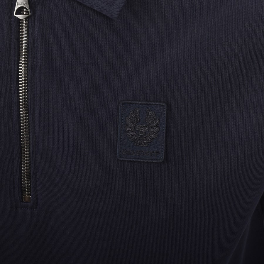 Image number 3 for Belstaff Curator Collared Sweatshirt Navy