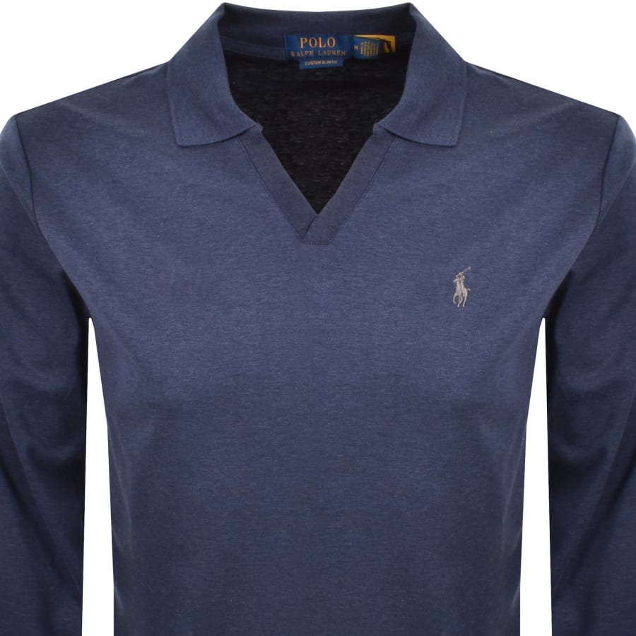 Image number 2 for Ralph Lauren Custom Slim Fit Polo T Shirt Navy