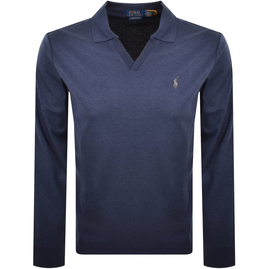 Image number 1 for Ralph Lauren Custom Slim Fit Polo T Shirt Navy