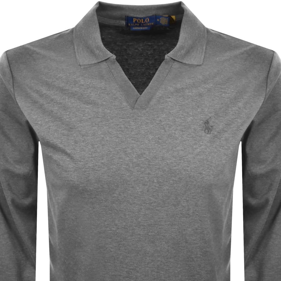 Image number 2 for Ralph Lauren Custom Slim Fit Polo T Shirt Grey