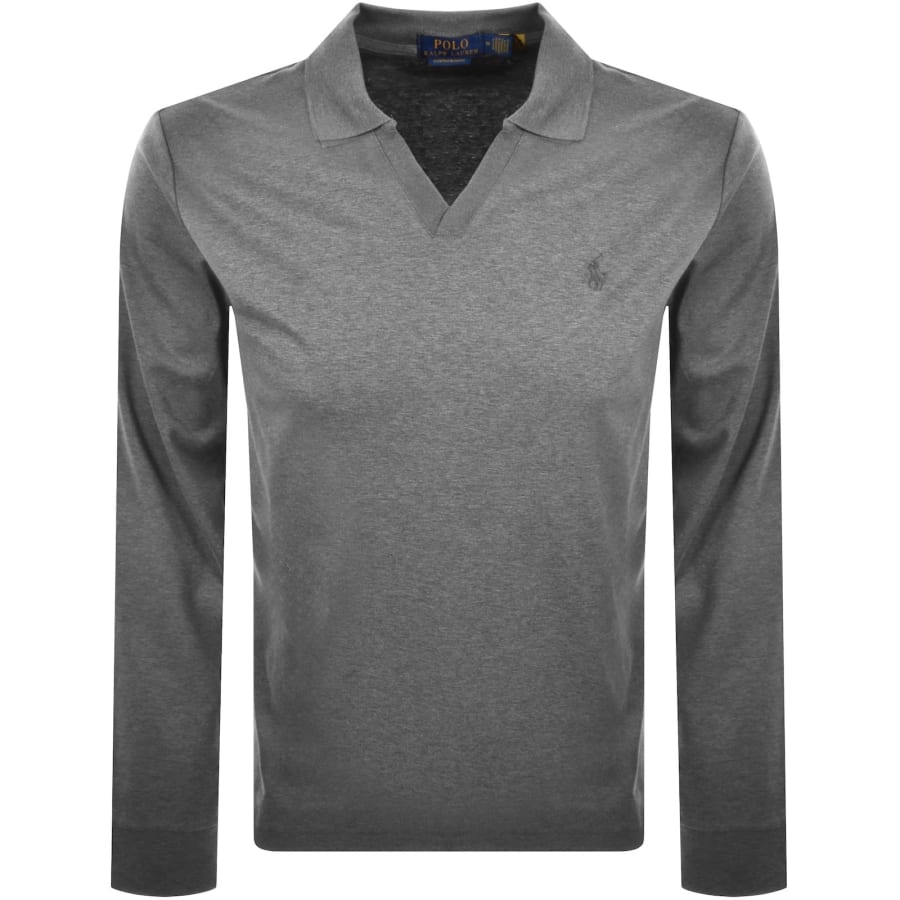 Image number 1 for Ralph Lauren Custom Slim Fit Polo T Shirt Grey
