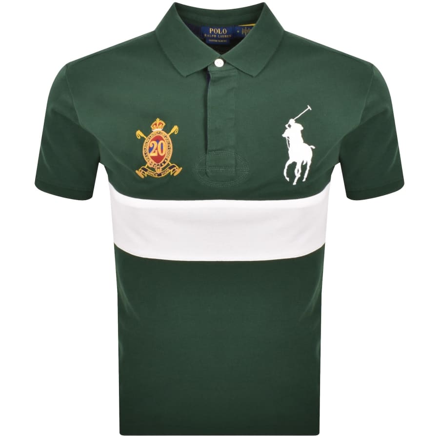 Image number 1 for Ralph Lauren Custom Slim Fit Polo T Shirt Green