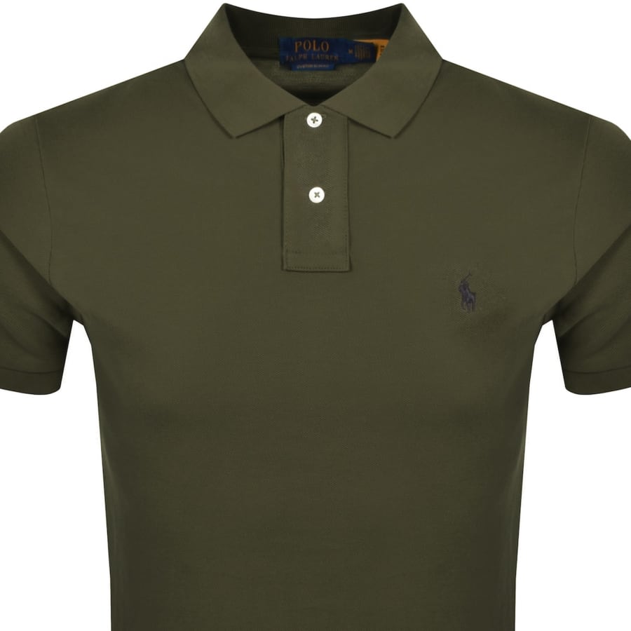 Image number 2 for Ralph Lauren Custom Slim Polo T Shirt Green