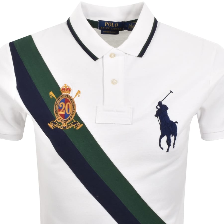 Image number 2 for Ralph Lauren Custom Slim Polo T Shirt White