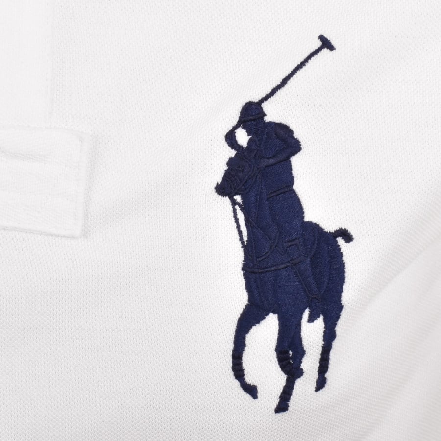 Image number 3 for Ralph Lauren Custom Slim Polo T Shirt White