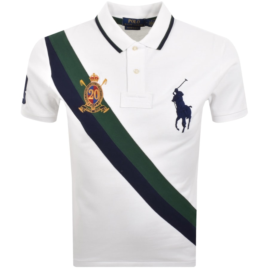 Image number 1 for Ralph Lauren Custom Slim Polo T Shirt White