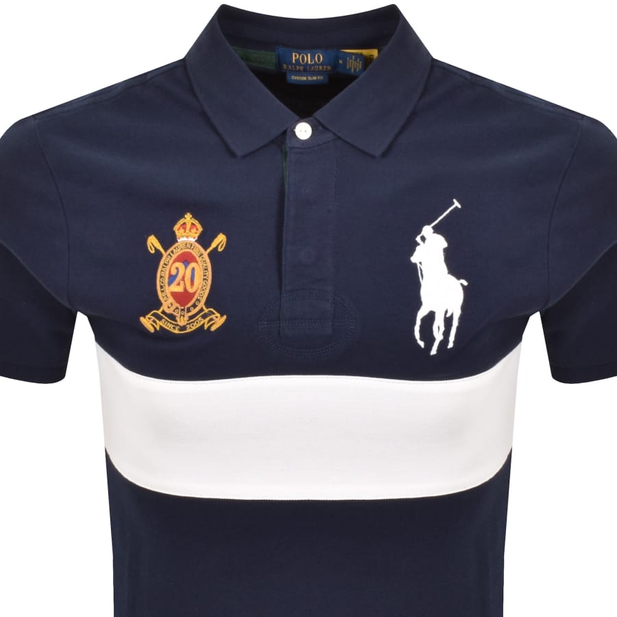 Image number 2 for Ralph Lauren Custom Slim Fit Polo T Shirt Navy