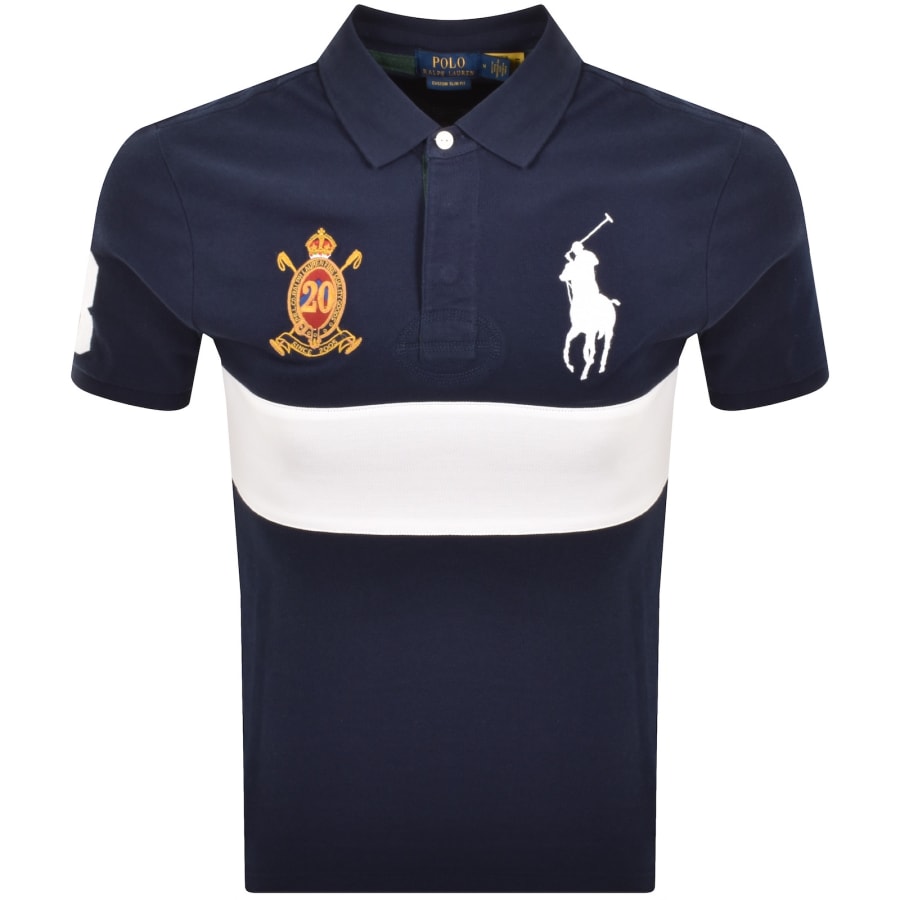 Image number 1 for Ralph Lauren Custom Slim Fit Polo T Shirt Navy
