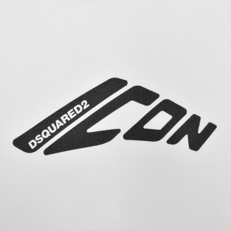 Image number 3 for DSQUARED2 Logo Pullover Hoodie White