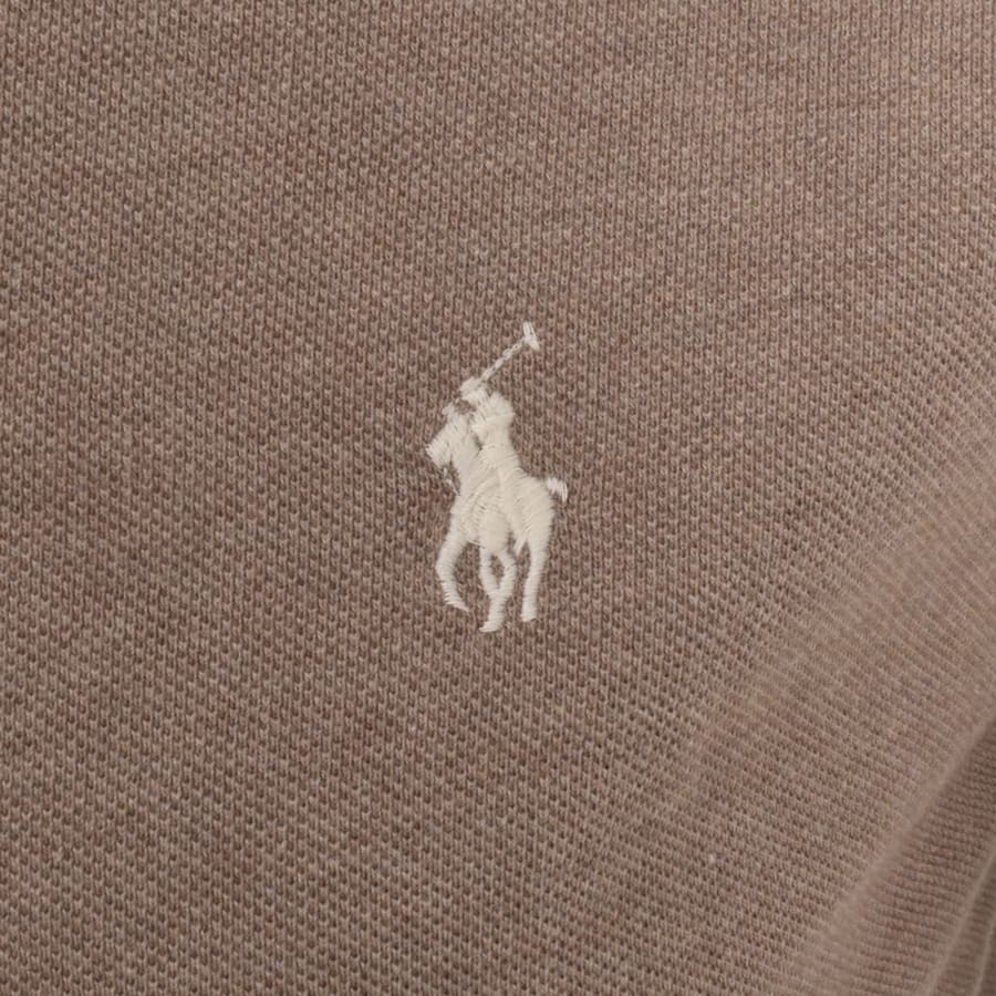 Image number 3 for Ralph Lauren Long Sleeved Polo T Shirt Brown