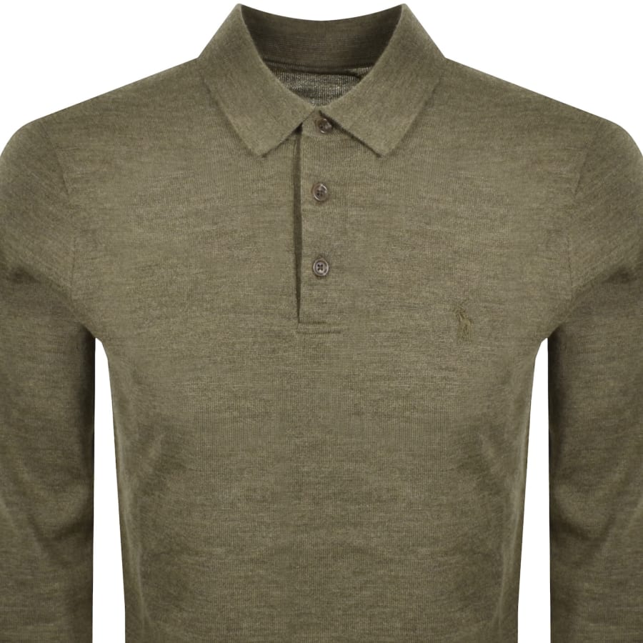 Image number 2 for Ralph Lauren Polo Knitted Wool Jumper Green