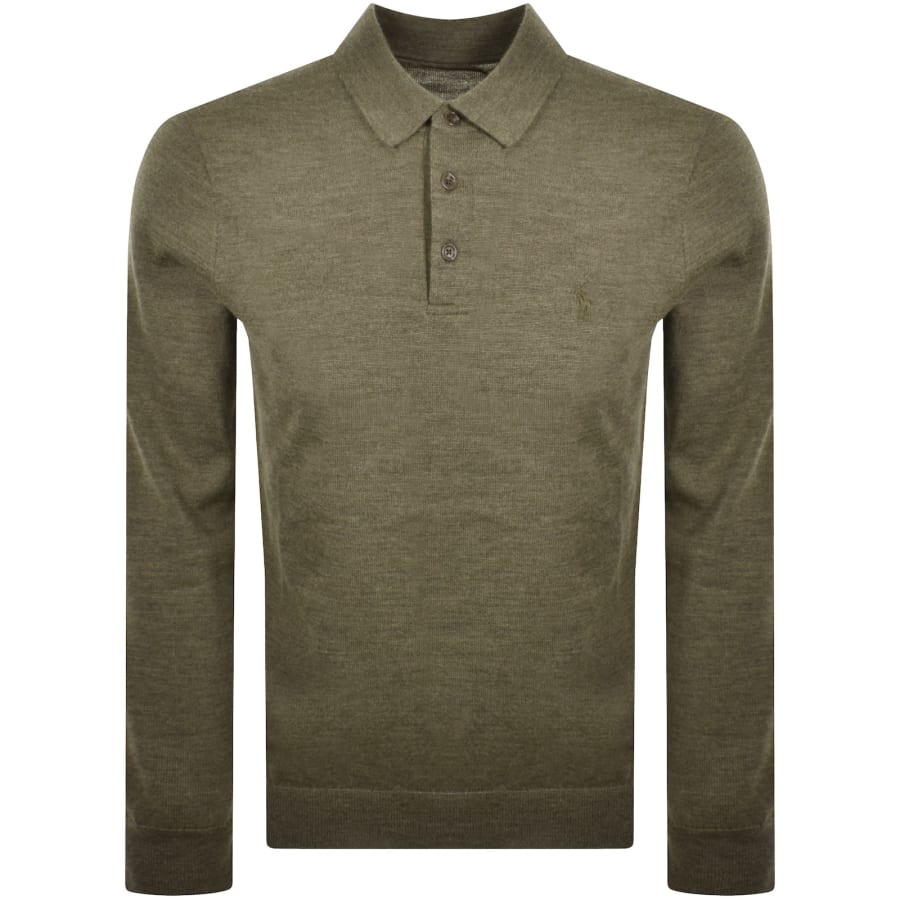 Image number 1 for Ralph Lauren Polo Knitted Wool Jumper Green