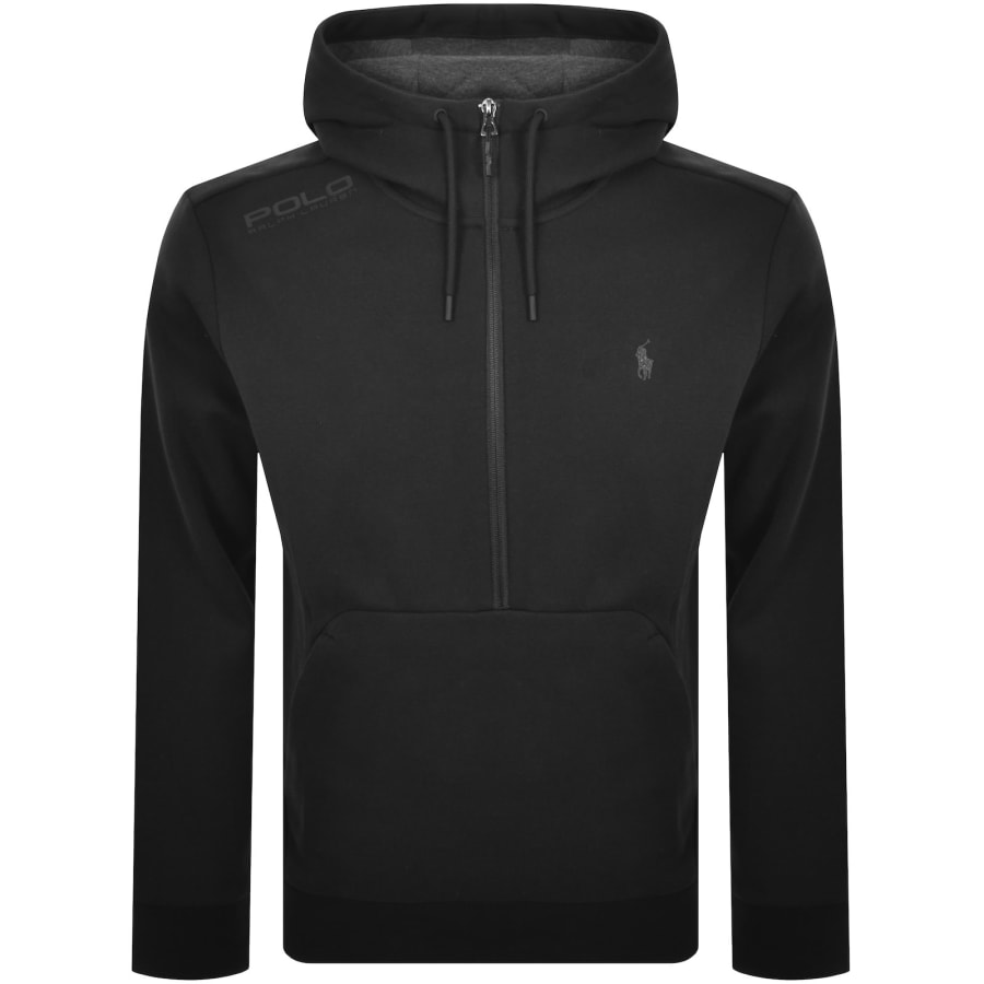 Image number 1 for Ralph Lauren Half Zip Hoodie Black