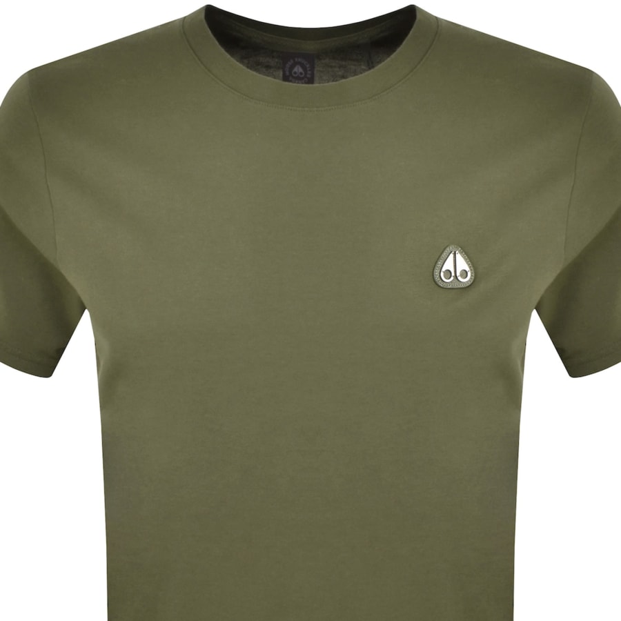 Image number 2 for Moose Knuckles Crescent T Shirt Moss Green