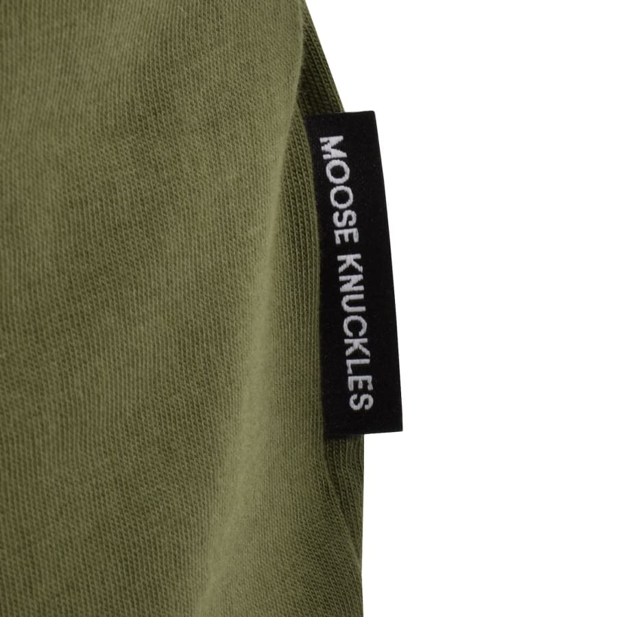 Image number 4 for Moose Knuckles Crescent T Shirt Moss Green