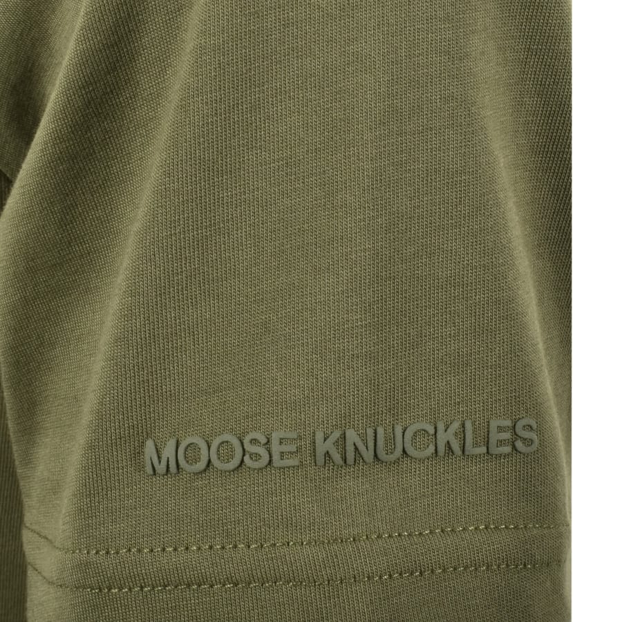 Image number 5 for Moose Knuckles Crescent T Shirt Moss Green