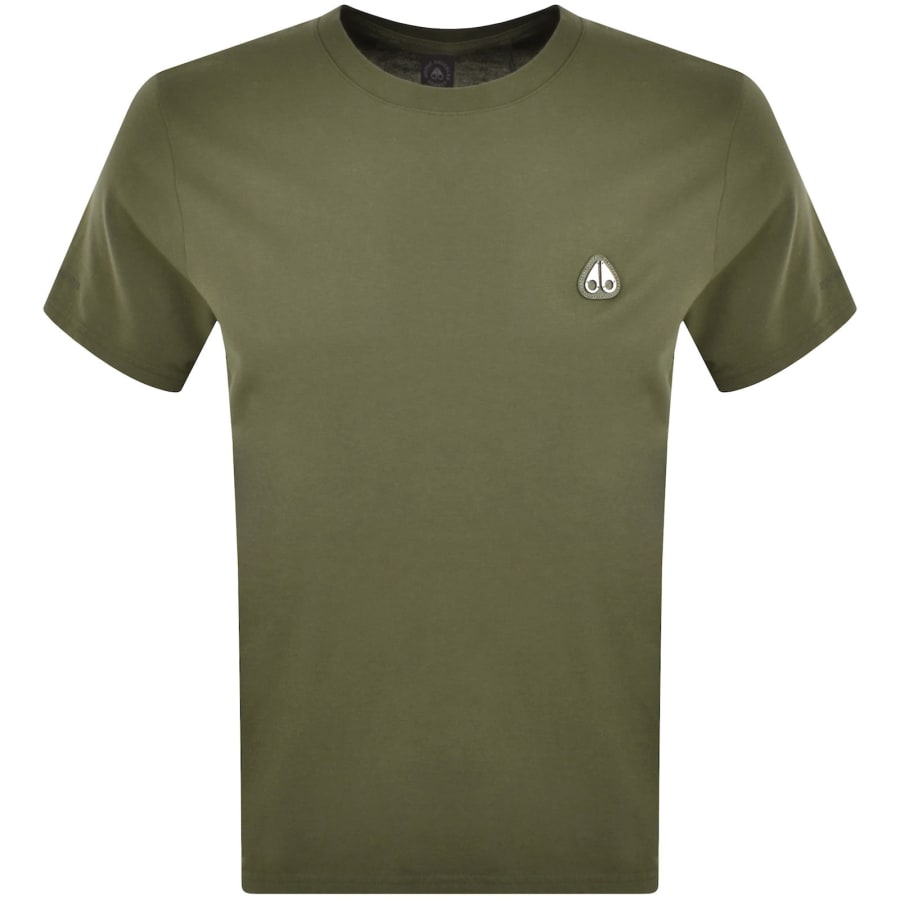 Image number 1 for Moose Knuckles Crescent T Shirt Moss Green