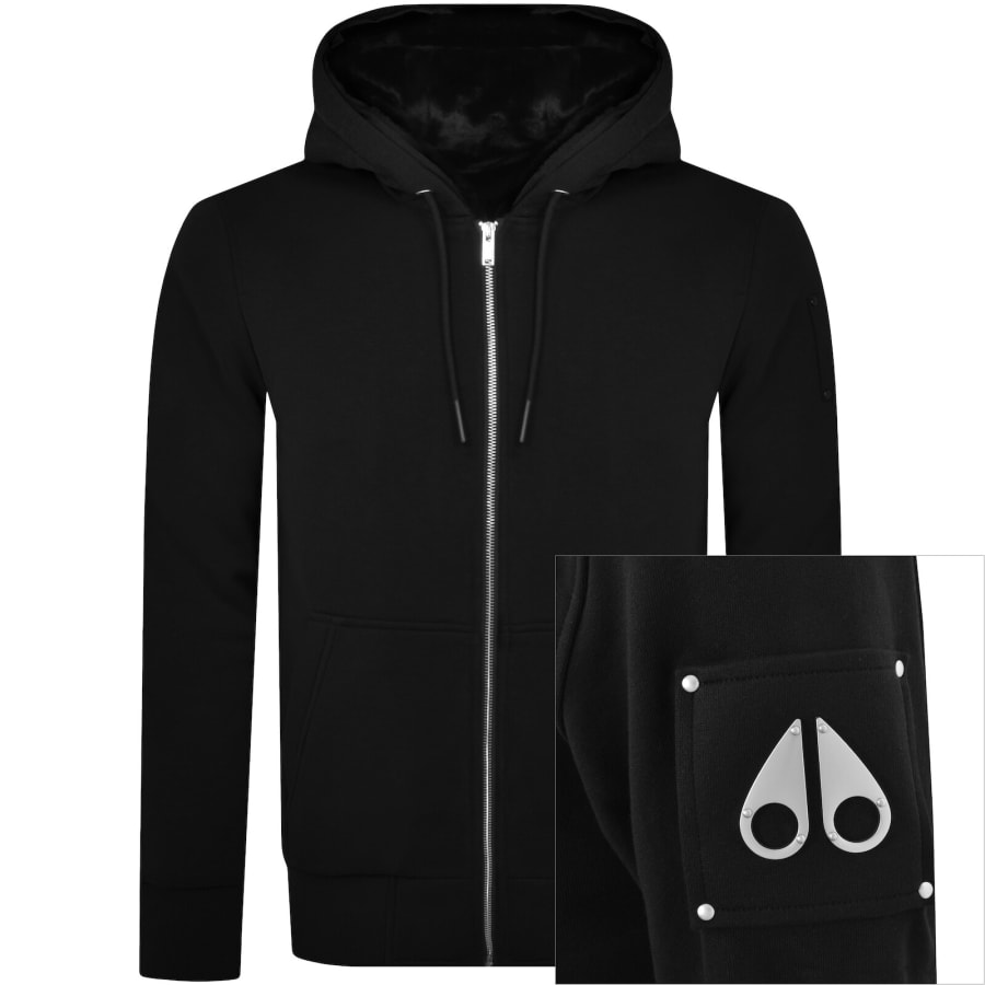 Image number 1 for Moose Knuckles Classic Bunny Hoodie Black