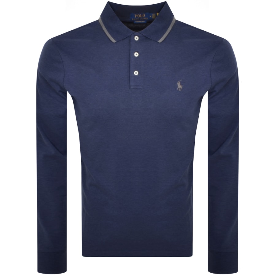 Image number 1 for Ralph Lauren Long Sleeve Polo T Shirt Navy